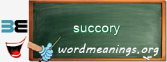 WordMeaning blackboard for succory